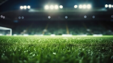 football field and bright lights