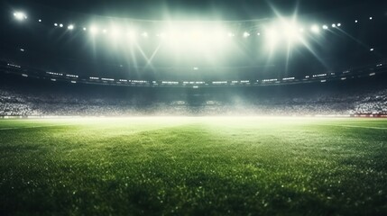 football field and bright lights - Powered by Adobe
