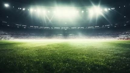 Foto op Plexiglas Weide football field and bright lights