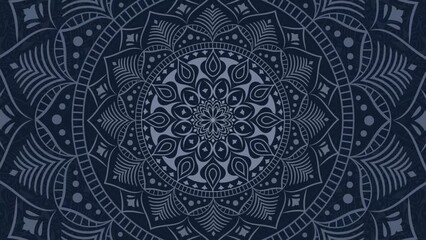 Luxury mandala ornament background. Seamless 4K video looping for an elegant and vintage decorative element