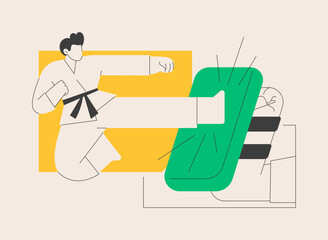 Martial Arts abstract concept vector illustration.