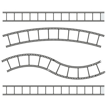 Film strip or curved. Film strip icon. Vector illustration. EPS10.