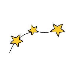 Yellow star with string