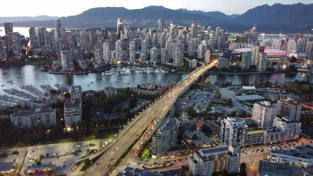 Vancouver in Fall: Drone's exploration of the city's vibrant neighborhoods