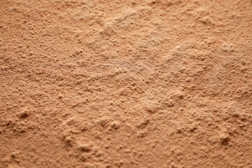 Loose face powder as background, closeup view