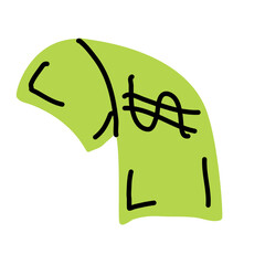 dollar banknote doodle