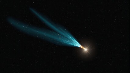 Comet/asteroid/meteor in space - obrazy, fototapety, plakaty