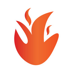 Fototapeta premium Fire or flame logo, fireball logo, and embers. Using a vector illustration template design concept.