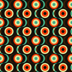 Retro geometric seamless pattern vector image