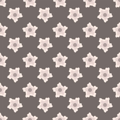 Botanical floral pattern design with flower motif. nature decorative background in flat style. repeat and seamless vector for wallpapers, wrapping paper, packaging, printing business, textile, fabric