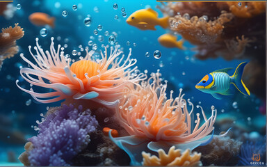 Fototapeta na wymiar fish in the coral