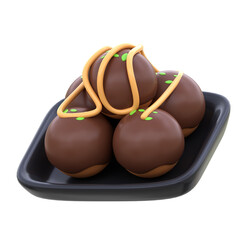 3d icon Takoyaki, 3d illustration, 3d element, 3d rendering.