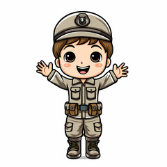 Army Boy Cartoon
