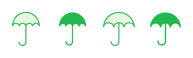 Umbrella icon set. umbrella sign icon