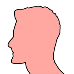 silhouette of a man head