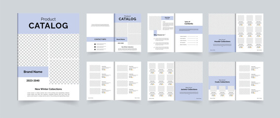 Winter product catalog or fashion catalog or clothing catalog template design