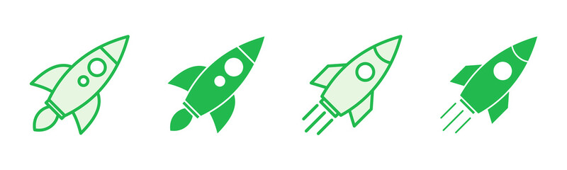 Rocket icon set. Startup icon vector.