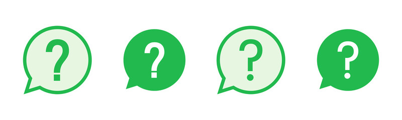 Question icon set. question mark icon vector.