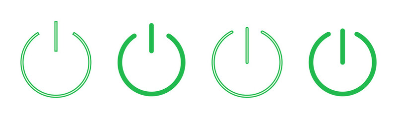 Power icon set. Power Switch Icon. Electric power