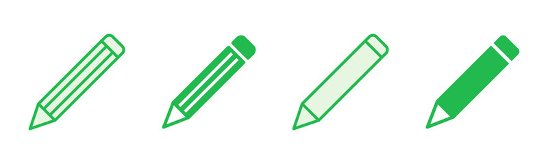 Pencil icon set. pen symbol. edit icon vector