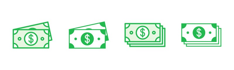 Money icon set. Money vector icon.
