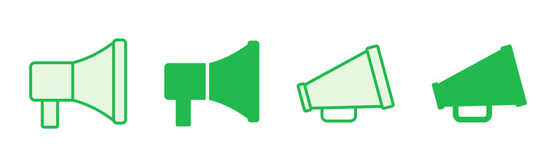 Megaphone icon set. Loudspeaker icon vector.