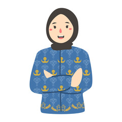 Obraz premium element teacher in korpri uniform illustration