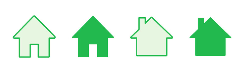 House icon set. Home icon vector