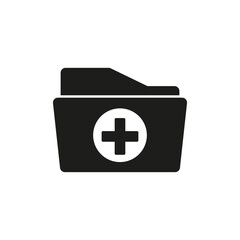 Medical folder icon. Vector illustration. EPS10.