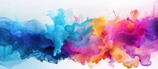 Fototapeta premium Abstract hand painted background with watercolor splashes