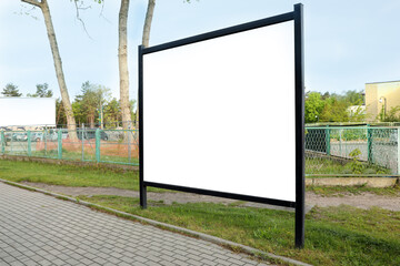 Fototapeta premium Empty signboard in city. Mock-up for design