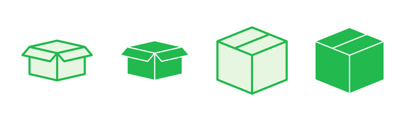Box icon set. box vector icon, package, parcel