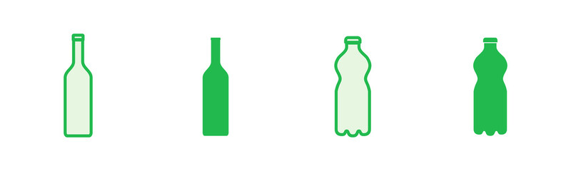 Bottle icon set. bottle vector icon