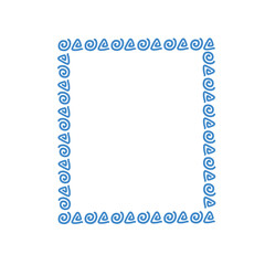 Cute doodle rectangle frame