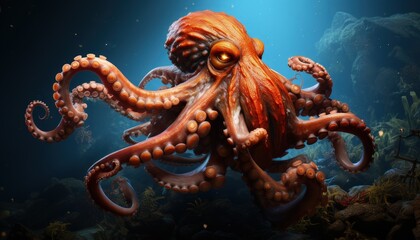 Fototapeta na wymiar An Octopus animal