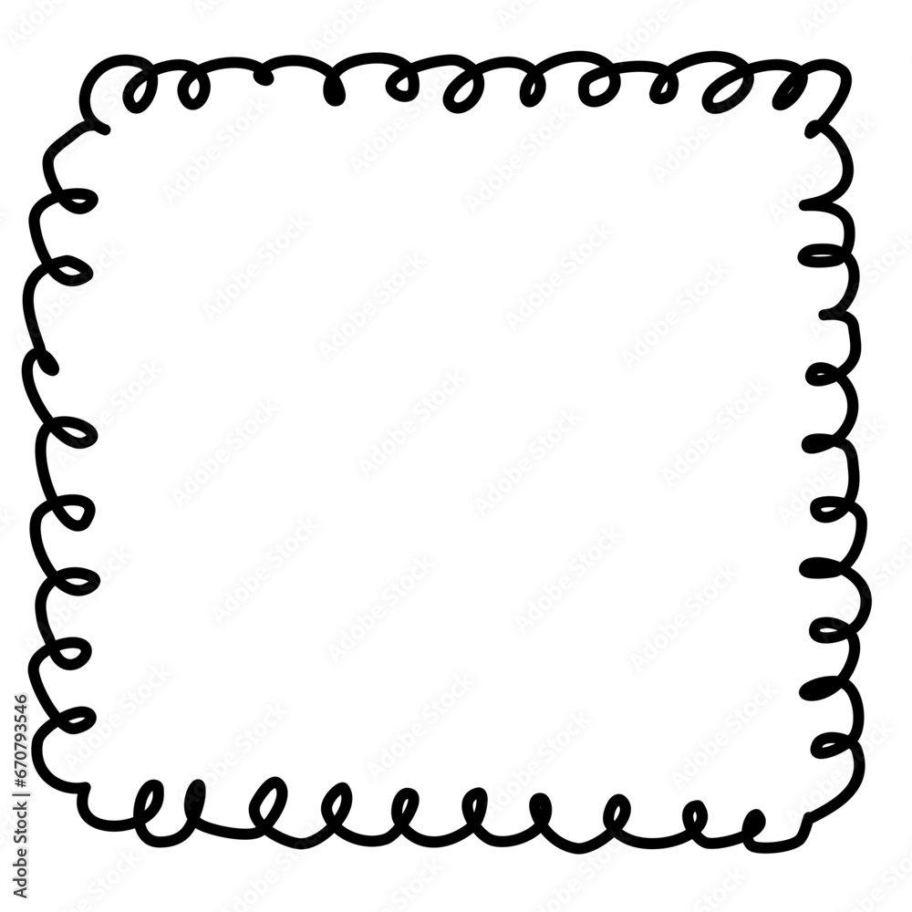 Wall mural square doodle frame