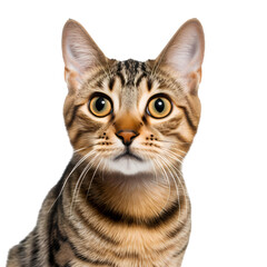Fototapeta premium Cat sitting on transparent background