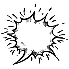 thought doodle bubbles hand drawn illustration