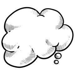 thought doodle bubbles hand drawn illustration