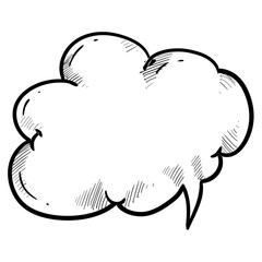 thought doodle bubbles hand drawn illustration