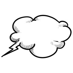 thought doodle bubbles hand drawn illustration