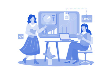 Business Problem Solving Illustration concept on white background