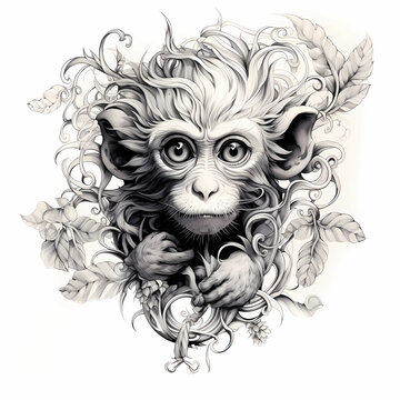 Mischievous Monkey illustration