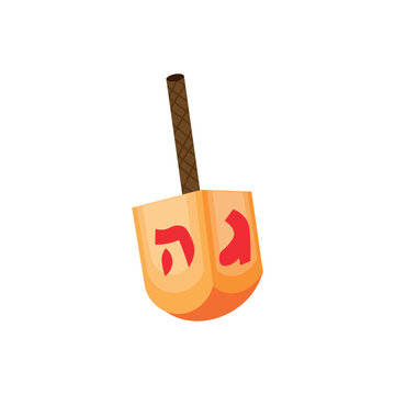 orange dreidel with hebrew letters clip art preview
