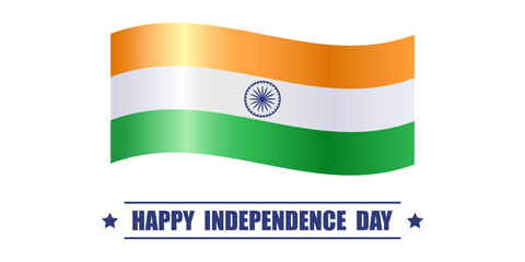 Banner for Independence Day of India with flag