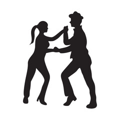 salsa dancer silhouette