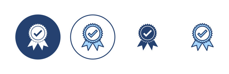 Approved icon vector. Certified Medal Icon
