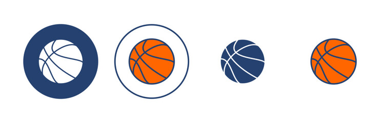 Basketball icon vector. Basketball ball sign and symbol