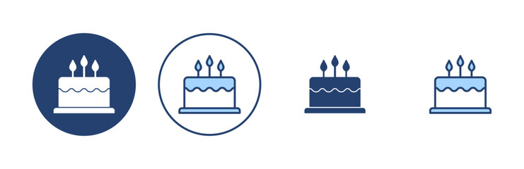 Cake icon vector. Cake sign and symbol. Birthday cake icon