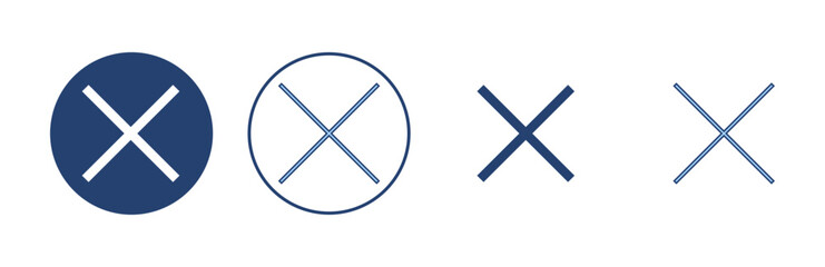 Close icon vector. Delete sign and symbol. cross sign